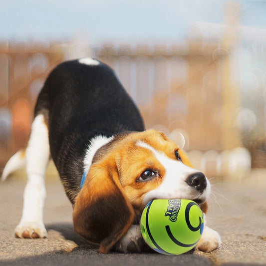 Interactive Giggle Ball for Dogs – Rolls, Wobbles & Makes Fun Sounds