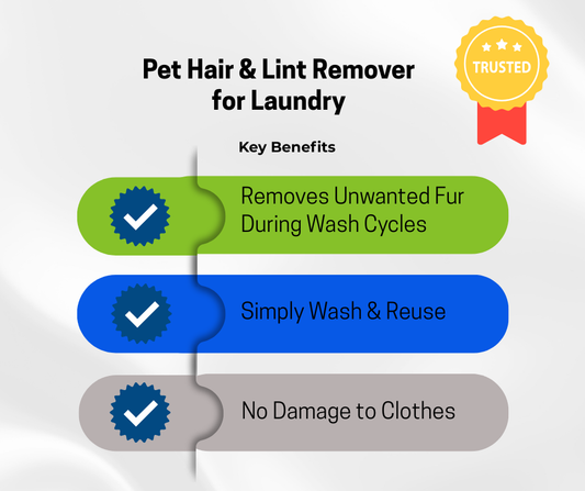 Pet Hair & Lint Remover for Laundry – Washing Machine Hair Trap Reusable