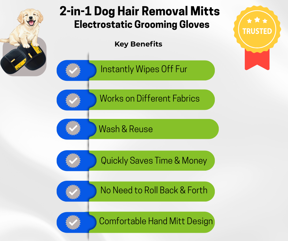 ULTIMATE 2 in 1 Dog Hair Removal Mitts - FREE SHIPPING!!