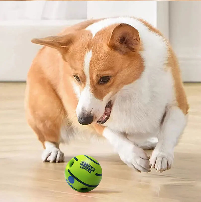 Interactive Giggle Ball for Dogs – Rolls, Wobbles & Makes Fun Sounds
