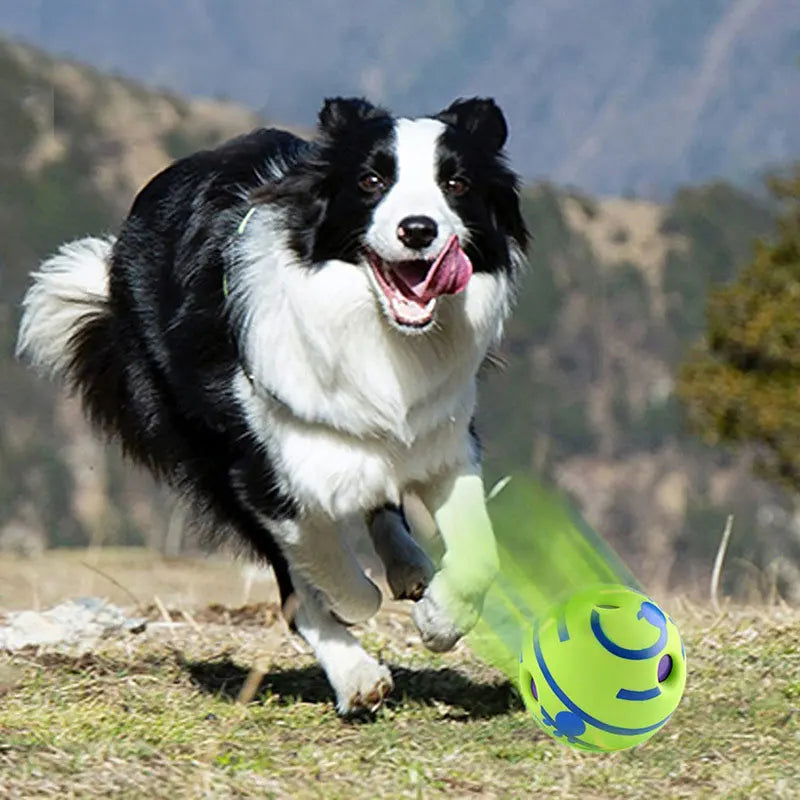 Interactive Giggle Ball for Dogs – Rolls, Wobbles & Makes Fun Sounds