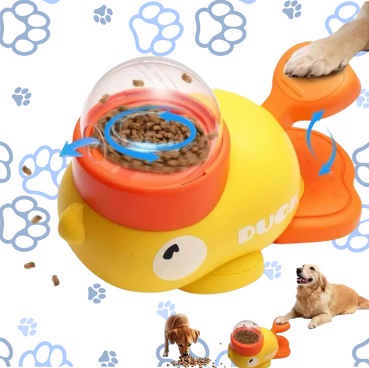 Fun Interactive Duck Treat Dispenser – Slow Feeder Training Toy for Dogs