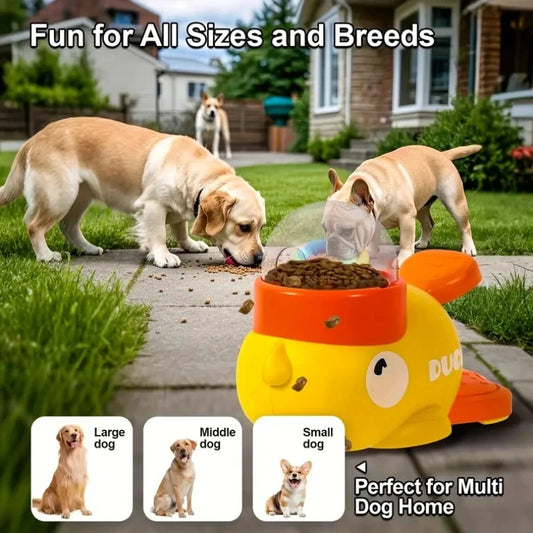 Fun Interactive Duck Treat Dispenser – Slow Feeder Training Toy for Dogs